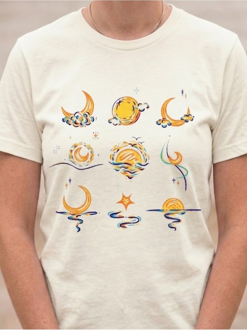 Celestial Moon & Sun - Cream